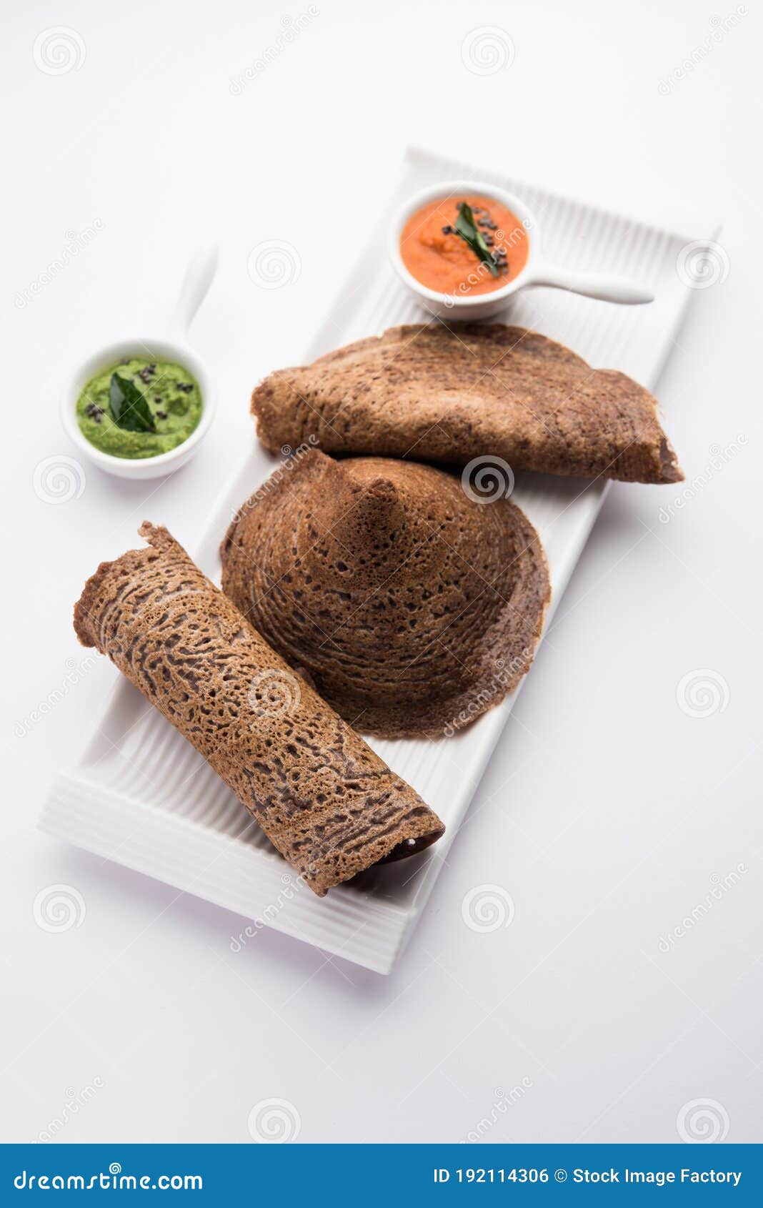 ragi dosaÃÂ made using batter ofÃÂ finger millet is a healthy indian breakfast served with chutney